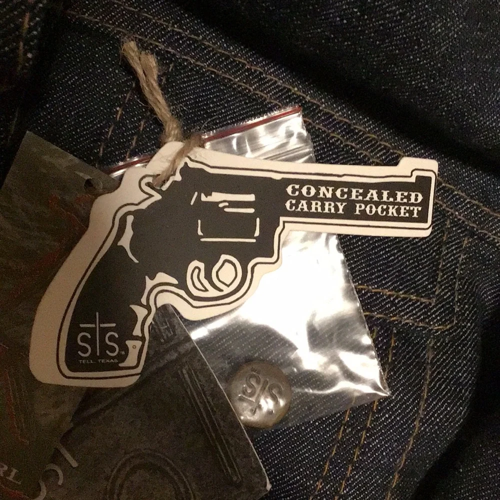 STS Ranchwear Women's MEDIUM Denim Jacket  Sherpa Fleece Lining and Collar NEW - Picture 8 of 8